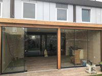 bestrating, overkappingen, prefab overkapping, tuin, overkapping omgeving Meppel, prefab schuur, schuur, glazen schuifwanden, rmcg tuinen